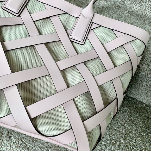 Michael Kors Sienna Leather with Canvas Large Tote - Picture 10 of 14